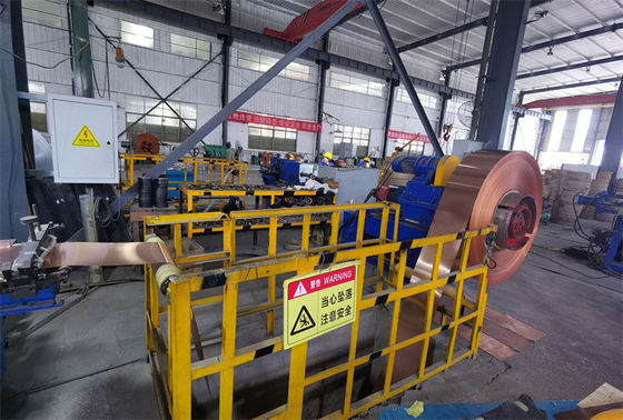 CR koper Messing spoelplaat Slitting Line Machine na koud gewalst 0.2 -2.0 X 600